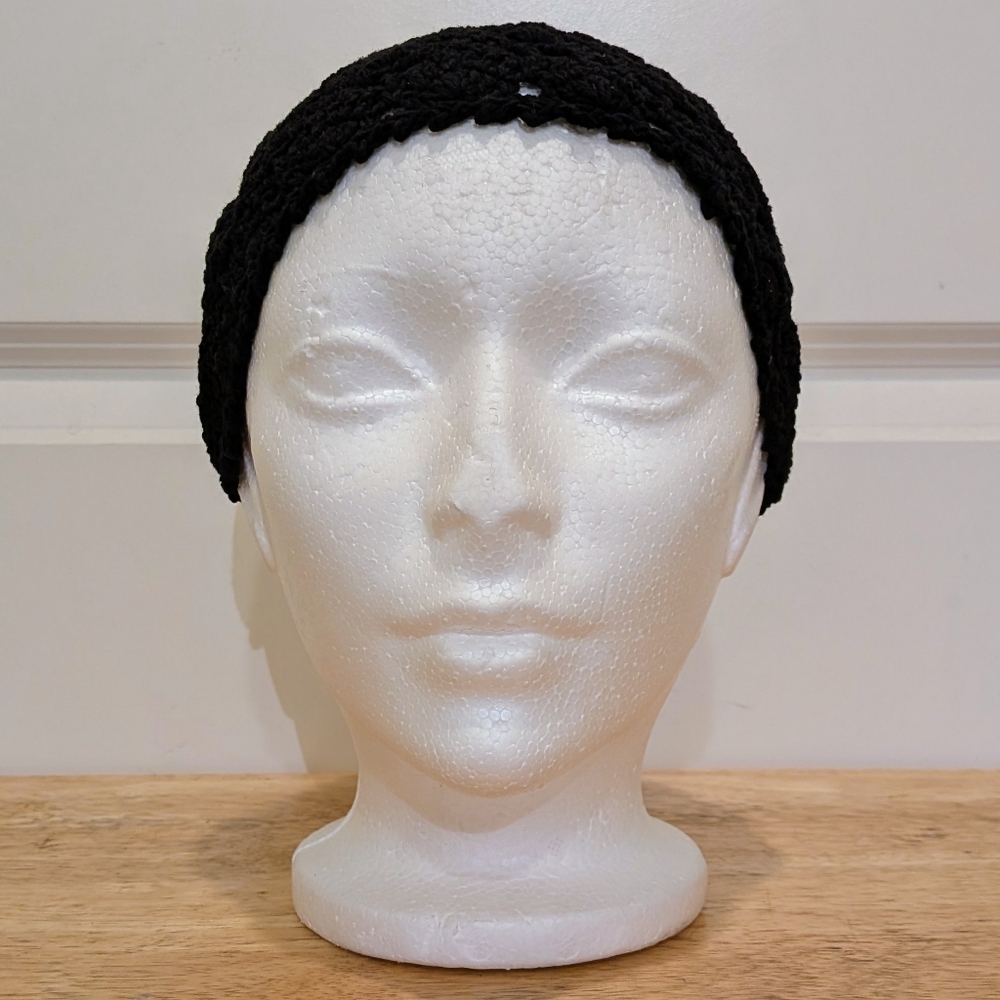 NWOT Beckwoman Handmade Crocheted Cotton Tie Back Hairband - Picture 7 of 7